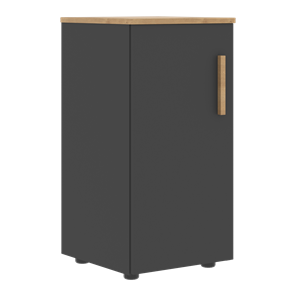 Шкаф колонна низкий с глухой левой дверью FORTA Графит-Дуб Гамильтон  FLC 40.1 (L) (399х404х801) в Биробиджане