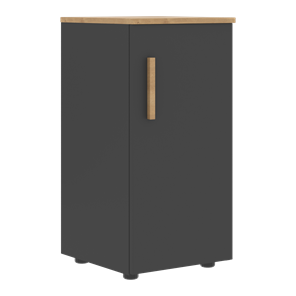 Низкий шкаф колонна с правой дверью FORTA Графит-Дуб Гамильтон  FLC 40.1 (R) (399х404х801) в Биробиджане