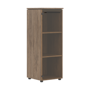 Средний шкаф колонна с глухой стеклянной дверью MORRIS TREND Антрацит/Кария Пальмира MMC 42.1 (429х423х821) в Биробиджане