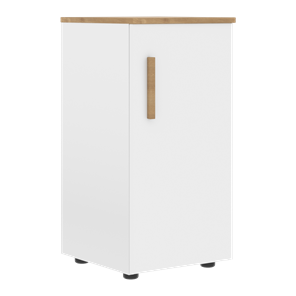 Шкаф колонна низкий с глухой правой дверью FORTA Белый-Дуб Гамильтон FLC 40.1 (R) (399х404х801) в Биробиджане