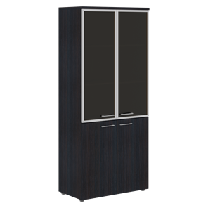 Шкаф комбинированный с дверьми в алюминиевой рамке и топом XTEN Дуб Юкон XHC 85.7  (850х410х1930) в Биробиджане