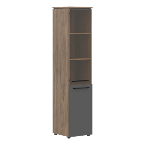 Шкаф колонка комбинированная MORRIS TREND Антрацит/Кария Пальмира MHC  42.2 (429х423х1956) в Биробиджане