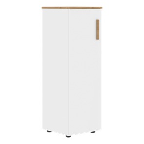 Средний шкаф колонна с левой дверью FORTA Белый-Дуб Гамильтон  FMC 40.1 (L) (399х404х801) в Биробиджане