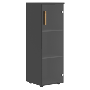 Средний шкаф колонна со стеклянной дверью правой FORTA Черный ГрафитFMC 40.2 (R) (399х404х801) в Биробиджане