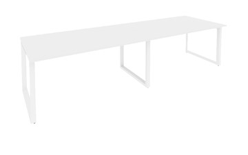 Офисный стол для переговоров O.MO-PRG-2.4 Белый/Белый бриллиант в Биробиджане