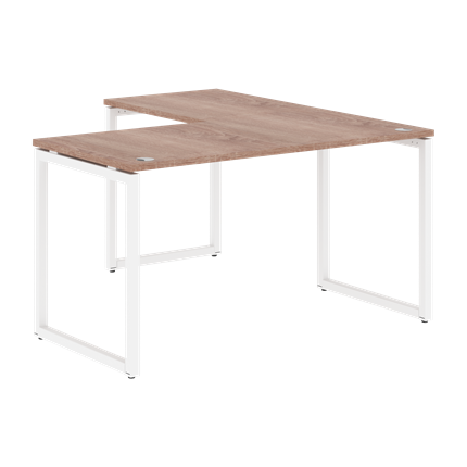 Письменный стол угловой левый XTEN-Q Дуб-сонома- белый XQCT 1415 (L) (1400х1500х750) в Биробиджане - изображение