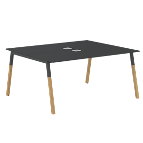 Переговорный стол FORTA Черный Графит-Черный Графит-Бук FWST 1513 (1580x1346x733) в Биробиджане