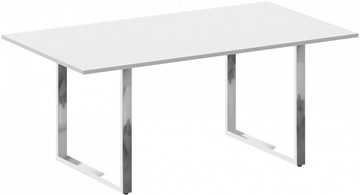 Стол для переговорки Metal system direct БО.ПРГ-180 Белый в Биробиджане
