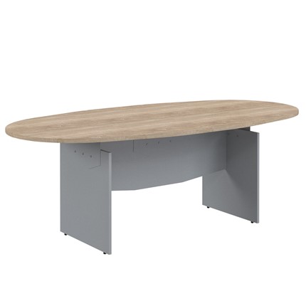 Конференц-стол для переговоров Offix-NEW OST 2211 2200x1100x750 Сонома светлый/Металлик в Биробиджане - изображение