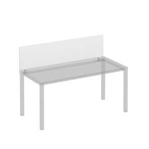 Экран для стола 160 на белом каркасе с кронштейнами Комфорт КФ, белый премиум (160x45x1.8) К.Б 843 в Биробиджане