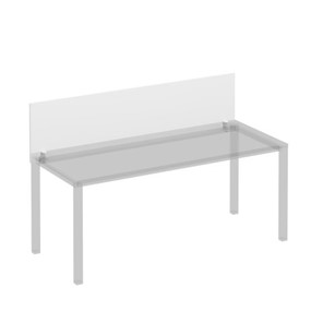 Экран для стола 180 на белом каркасе настольный фронтальный Комфорт КФ, белый премиум (180x45x1.8) К.Б 844 в Биробиджане