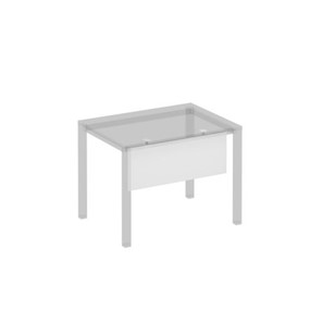 Экран стола защитный (ДСП) с кронштейнами для стола 100 на белом металлокаркасе Комфорт КФ, белый премиум (85x3.2x1.8) К.Б1 810 в Биробиджане