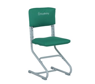 Комплект чехлов на спинку и сиденье стула СУТ.01.040-01 Зеленый, Замша в Биробиджане