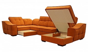 Угловой диван N-11-M (П1+ПС+УС+Д2+Д5+П1) в Биробиджане - предосмотр 1
