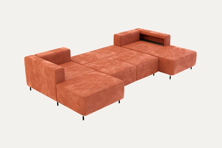 П-образный диван P-0-M П ( П1+Д5+Д2+Д5+П1) в Биробиджане - изображение 1