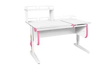 Детский стол-трансформер 1/75-40 (СУТ.25) + Polka_z 1/600 + Polka_zz 1/600 белый/белый/розовый в Биробиджане