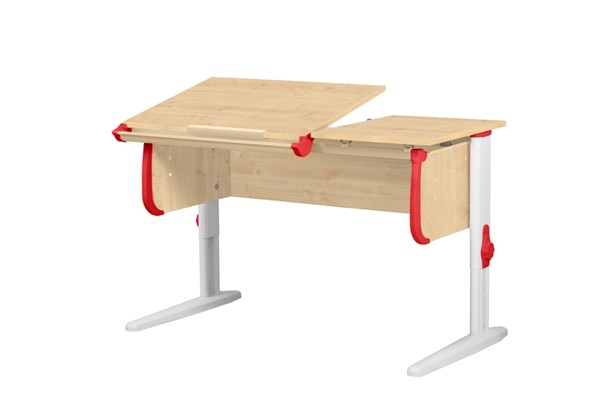 Растущий стол 1/75-40 (СУТ.25) Бежевый/Белый/Красный в Биробиджане - изображение