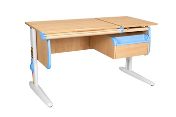 Детский стол-трансформер 1/75-40 (СУТ.25) + Tumba 1 Бежевый/Белый/Ниагара в Биробиджане