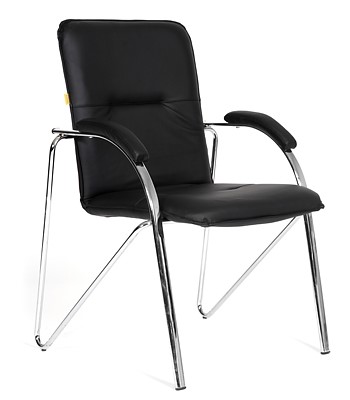 Офисное кресло CHAIRMAN 850 Экокожа Terra 118 черная в Биробиджане - изображение