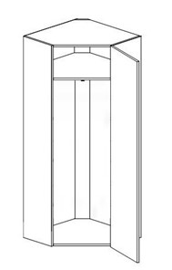 Шкаф-гардероб ГБ-3 600х600х1975 мм в Биробиджане