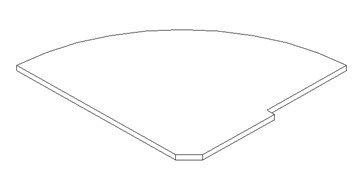 IMAGO-R РС-5.2 Полка для угловой стойки (завершающий элемент) груша, орех, ясень 815х778х22 в Биробиджане